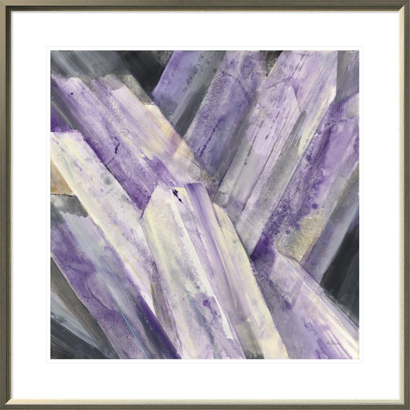 " Glacier Ice " by Albena Hristova Painting Print, Black Framed Canvas, White, 19.5" H x 19.5" W x 1" D