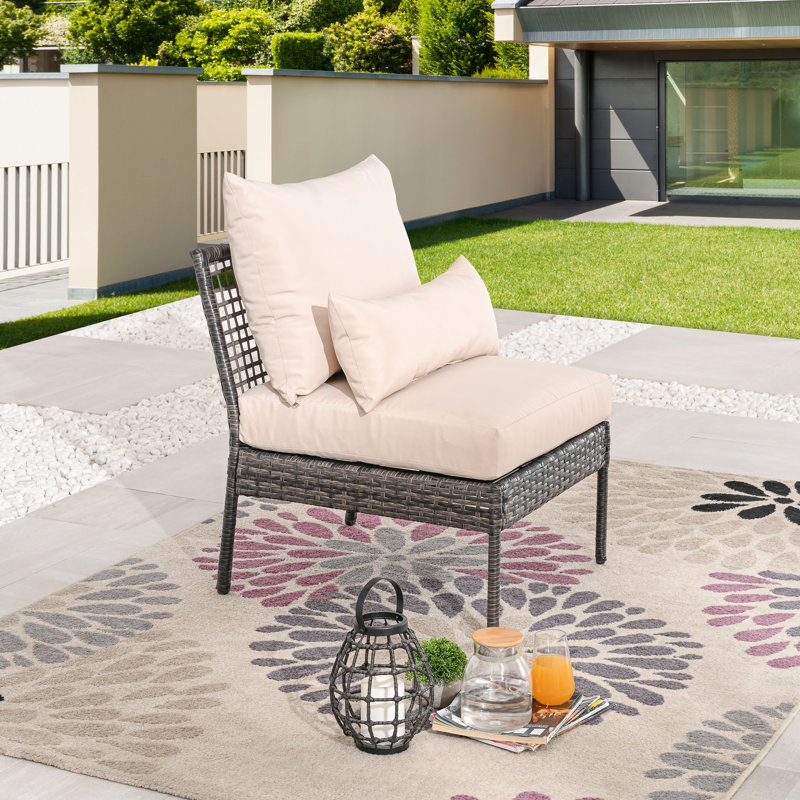 Addiego Patio Chair with Cushions and Pillow