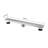 28 Inch Linear Shower Drain With Removable Quadrato Pattern Grate Cover, 304 Stainless Steel Shower Floor Drain With Hair Strainer And Leveling Feet-122460860
