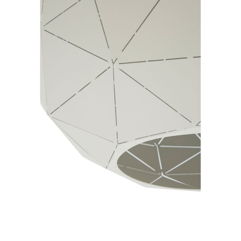 Cosima 3 - Light Geometric Pendant, White, Sandy White/White