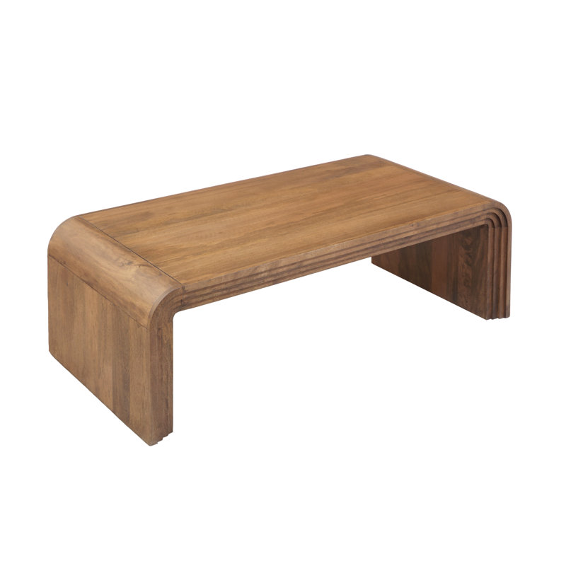 Palencia Solid Mango Wood Coffee Table, Natural