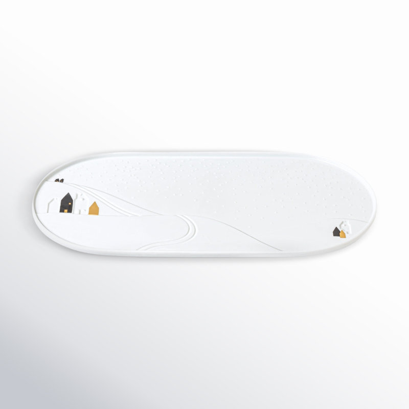 Plateau de service en porcelaine Â« Snowy Day Â»