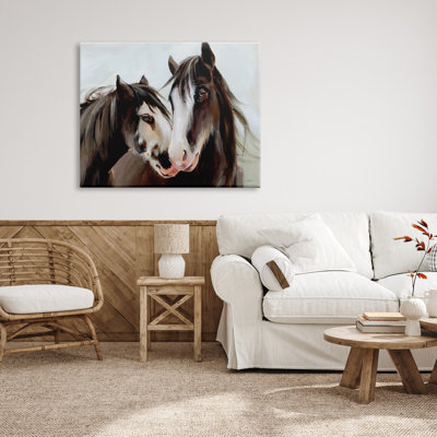 "Stupell Industries", paire de chevaux bruns, art mural sur toile par Katrina Pete
