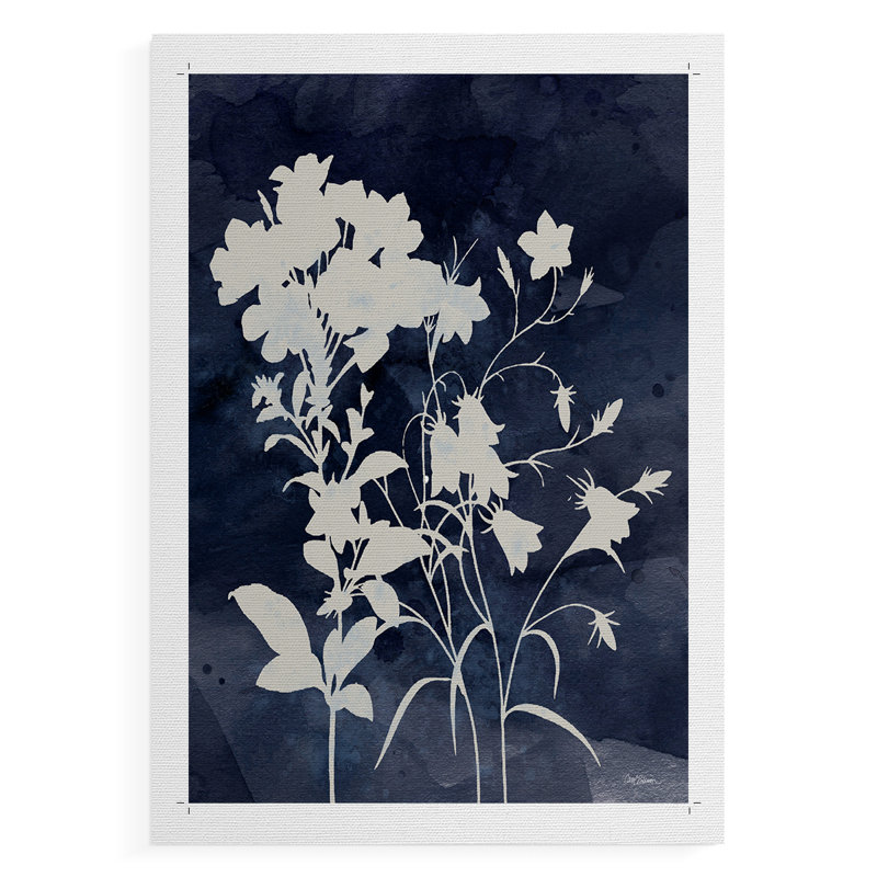 Indigo Botanical II revisité - reproduction de toile seulement - non encadrée