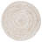 Round Andrew-John Handmade Ivory/Brown Area Rug-348455605
