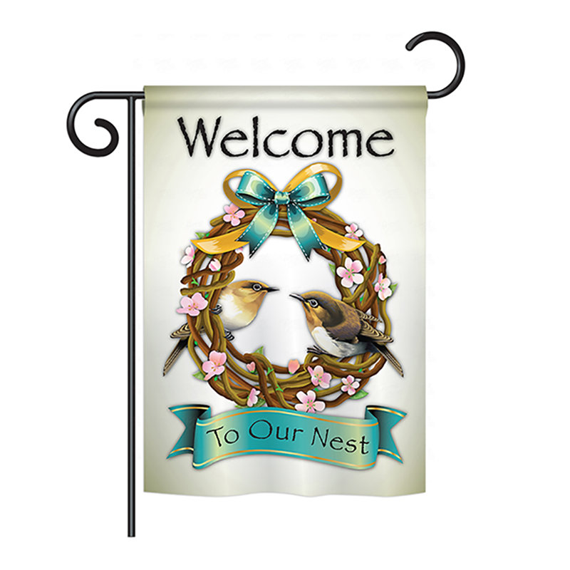 Annelore Double Sided 18.5'' H x 13'' W Polyester Flag Set