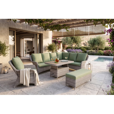WOOTTON Curved Back Large Corner Set with Cover