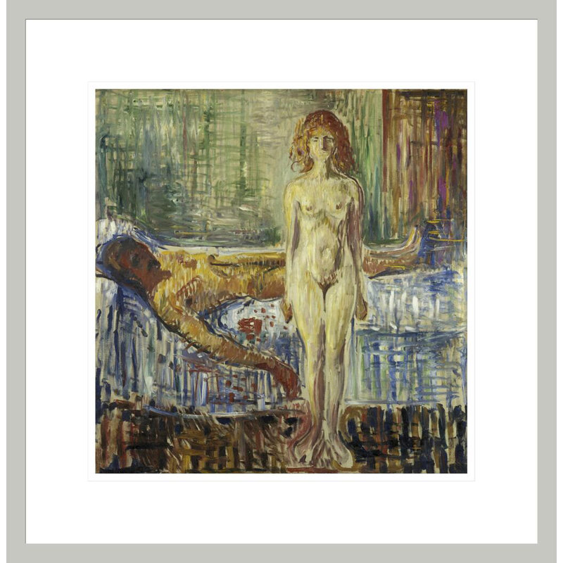 La mort de Marat II par Edvard Munch, impression giclée sur cadre, 18.16" H x 17.75" W