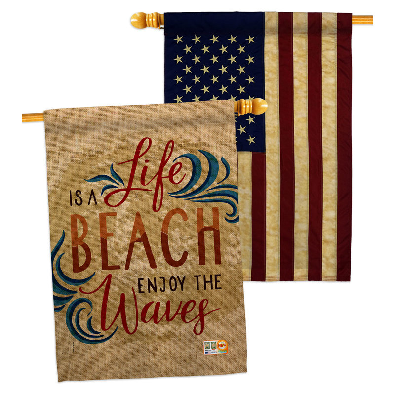 Drapeau de maison à 2 côtés en polyester / mélange de polyester 40 x 28 po