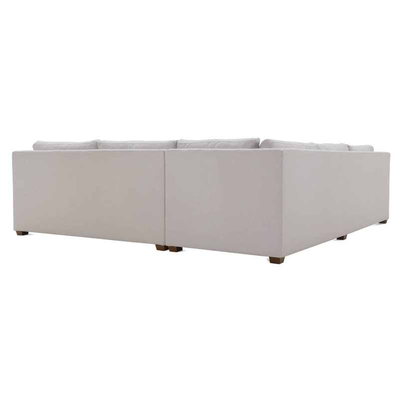 Sylvie Sectional, Cream Cotton Blend