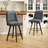 Swivel Bar Stools, 26'' Upholstered Counter Stool with Solid Wood Frame-2106108949