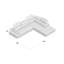 Canapé modulaire en cuir véritable faisant face à la droite de 111 po de largeur Carner-7295949