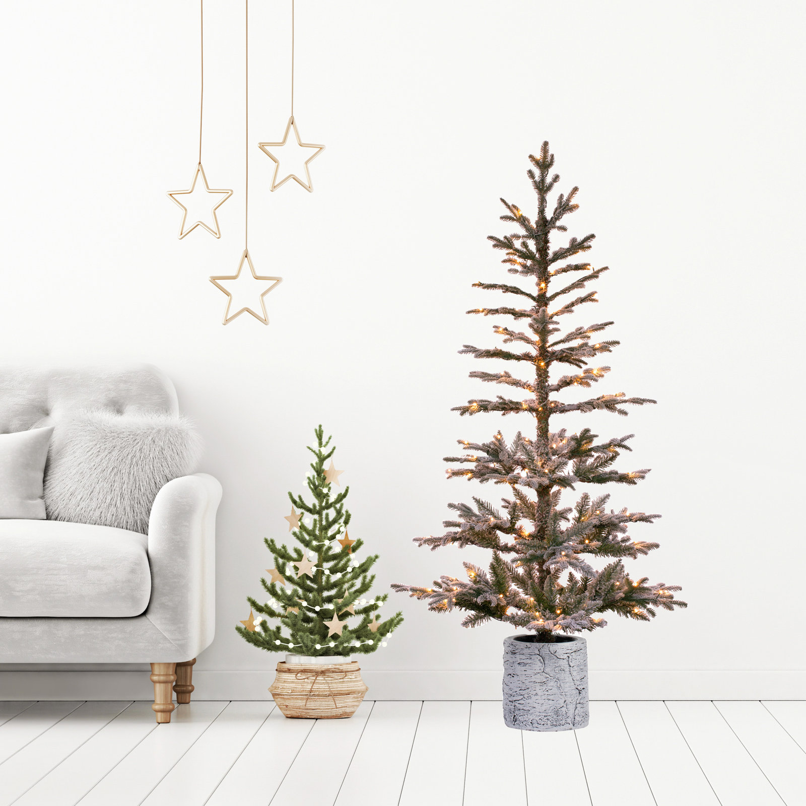 5' White Fir Artificial Christmas Tree with 150 White Lights