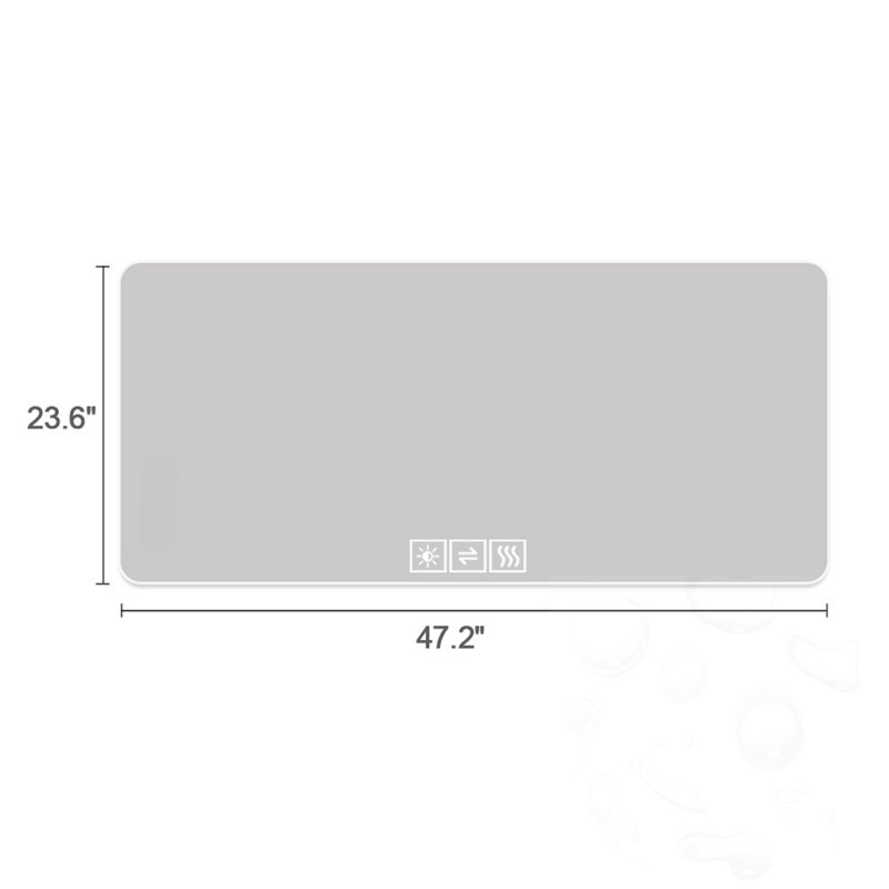 Miroir de salle de bain à DEL avec fonction désembuage à une touche