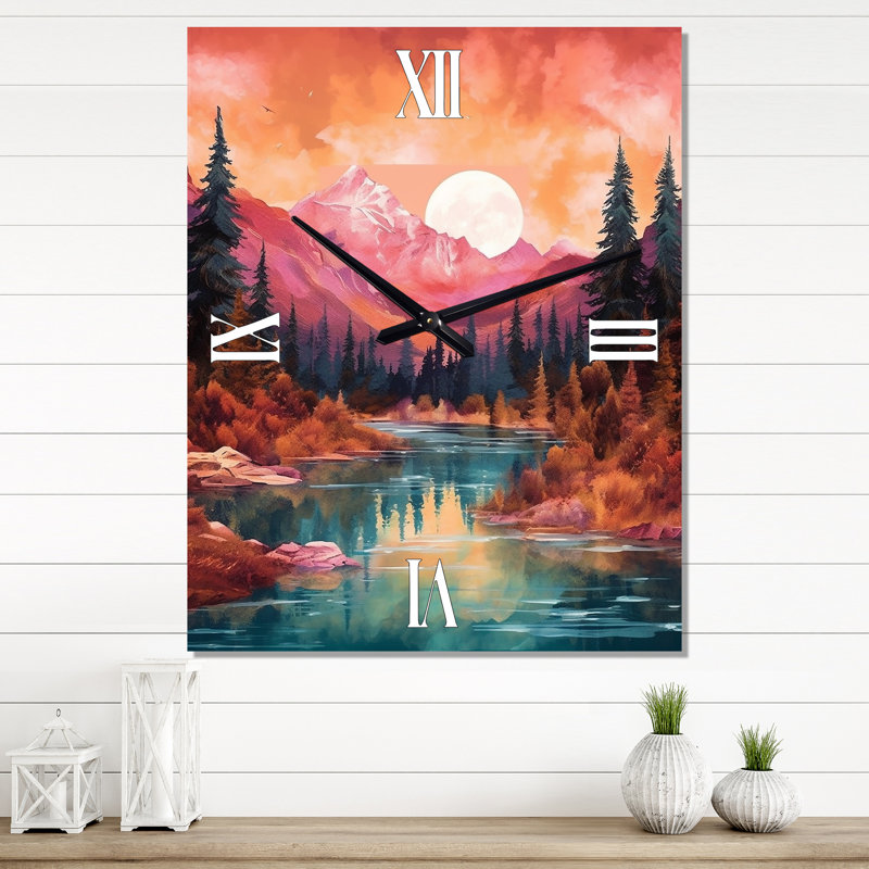 Tropical Paradise IV - Horloge murale bord de mer, Grand