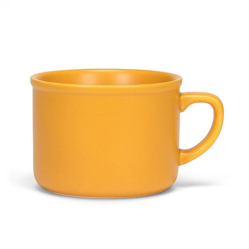Tasse à cappuccino en grès Peavler, Ocre