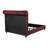 57-inch Upholstered Full Panel Bed Wine Red-965431290