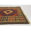 Tapis de zone en laine rouge/brune 3 pi 2 po x 6 pi à main one-of-kind noué la Gurdon