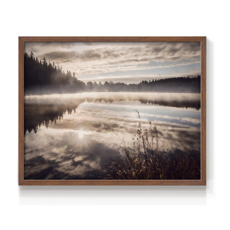 Daybreak -Framed Print - Restickable, H 11 po x l 14 po, Noyer