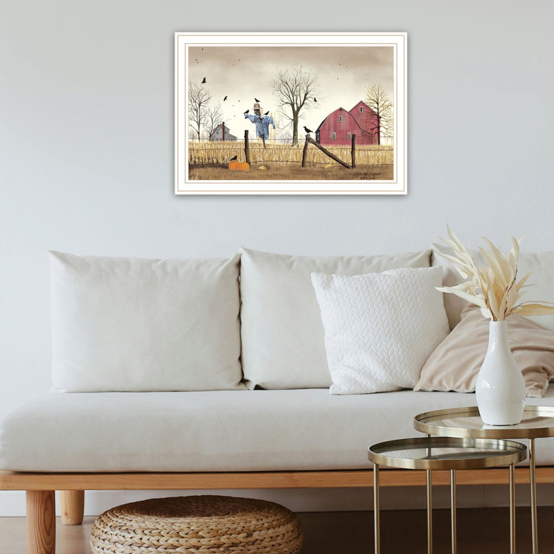 Art de l'espace blanc encadré blanc 19,89 x 0,97 x 14,25 po, 3,04 lb Impression murale de style contemporain. Finition à la décoloration. 20 x 1 x 14 3 charme durable