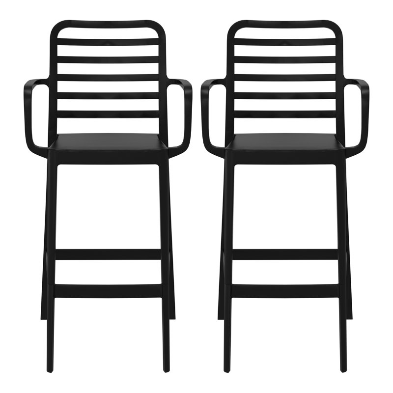 Tabouret de bar 29,5 po , Noir