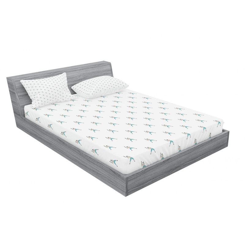 Baseball Microfiber Fitted Sheet, Full Fitted Sheet with 2 Pillowcases