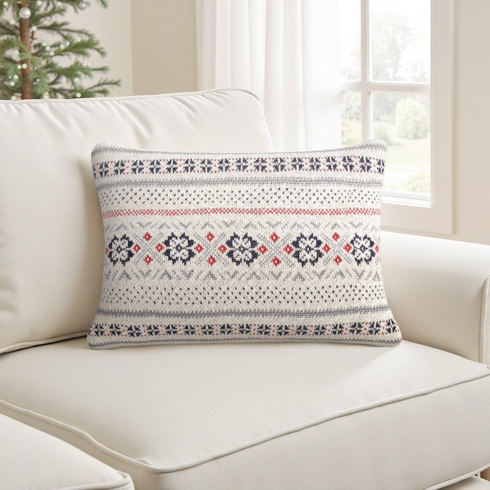 Alura Cotton Blend Lumbar Rectangular Pillow Cover & Insert, Plants & Floral