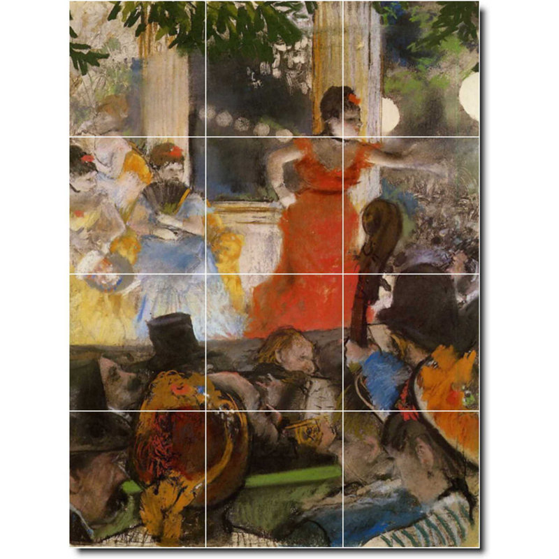 Carreau de peinture murale 24 po x 32 po 8 po x 8 po, Jardin 02398