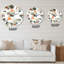 Horloge murale moderne verte et orange I-60187436