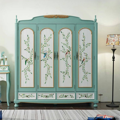 American Country Four-door Wardrobe by Canora Grey