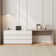 Recruls Home Office 97.6’‘ Extendable Dresser Desk with Storage Drawers, Rectangular/L-shaped Desk