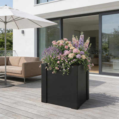 Modern Elevated Outdoor Raised Planter Box for Garden Planting,Set of 1