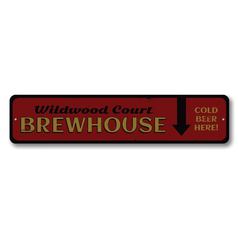 Plaque en aluminium Brewhouse, H 4 po x l 18 po x P 0,04 po