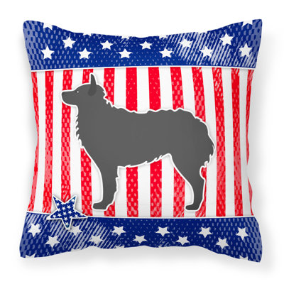 Coussin décoratif intérieur/extérieur patriotique usa croate berger