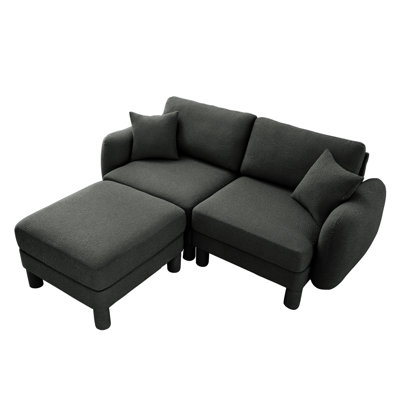 Boucle Fabric Sectional Sofa