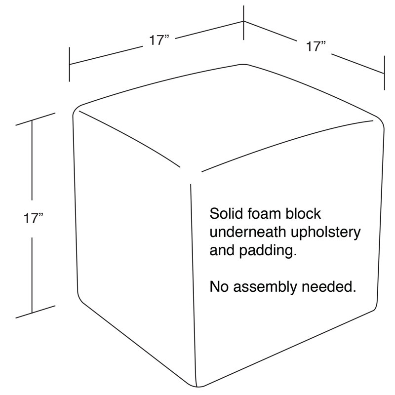 Jacobean Floral Aqua Linen Upholstered Cube Ottoman