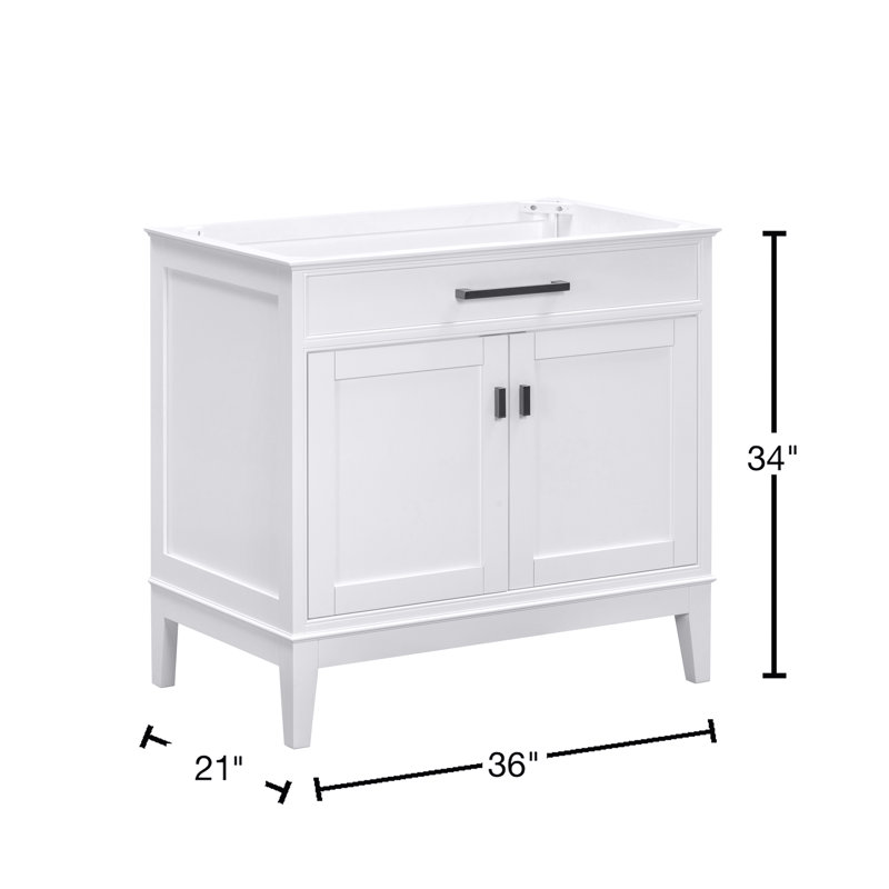 Base de meuble-lavabo 36 po Madison seulement, Blanc