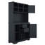 Armoire à café fonctionnelle avec beaucoup de rangement, tiroirs, tablettes et supports, idéale pour la cuisine, la salle à manger et plus encore