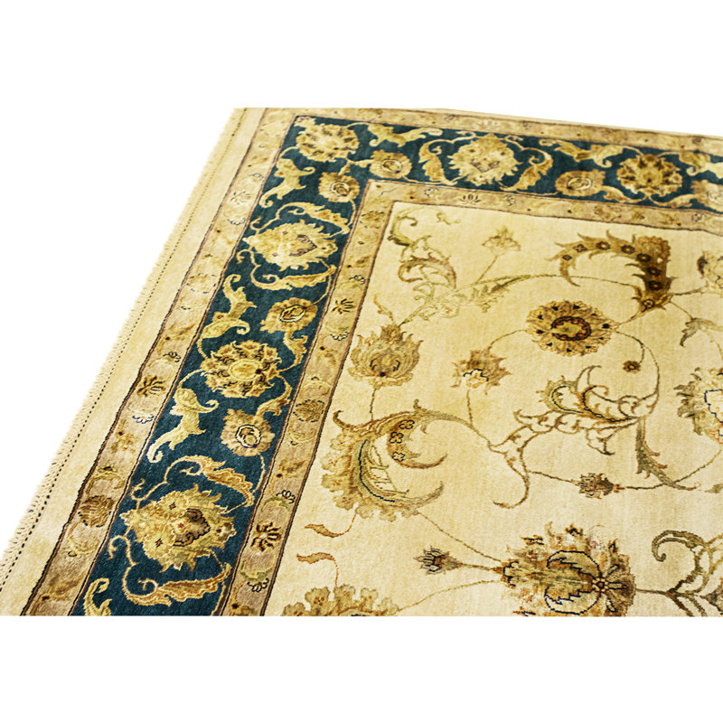 Handmade Silk and Wool Area Rug