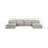 Huerres Upholstered U-Shaped Sectional Reversible-87149753