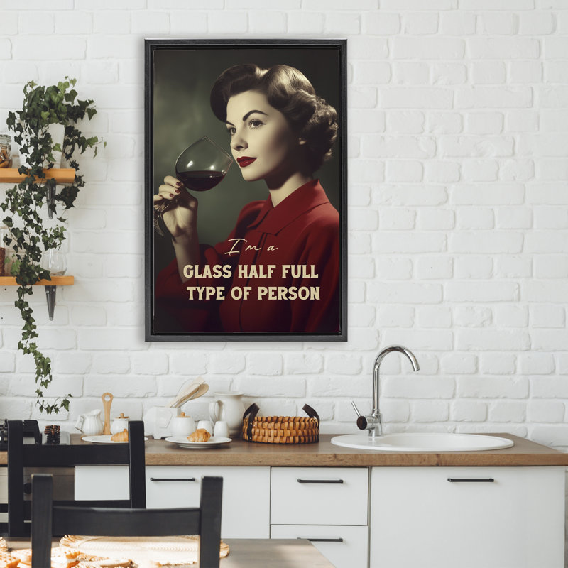 Cadre flottant demi-personne en verre, design par Andreas Magnusson, H 31 po x l 21 po, Cadre flottant noir de jais