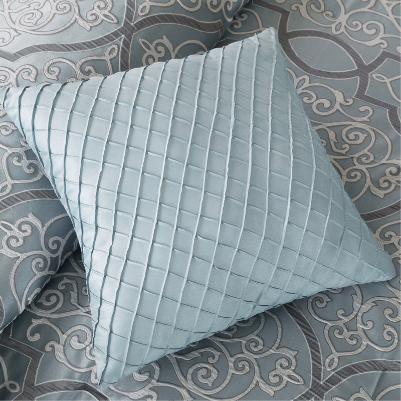 12 Piece Comforter Set With Cotton Bed Sheets Blue