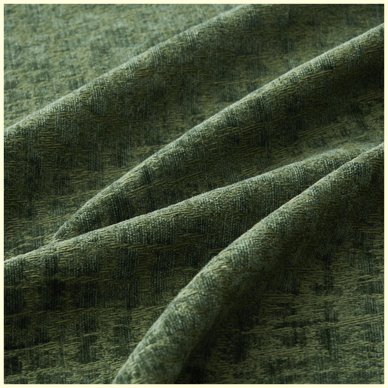 Repose-pieds de 73 po en chenille verte, repose-pieds moderne et sièges supplémentaires pour le salon, la chambre à coucher et les grands espaces