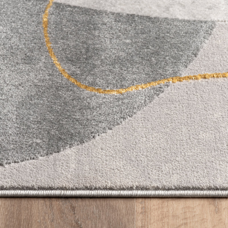 Tapis de designer avec un look d'art abstrait moderne, Tapis de couloir 2 pi 8 po x 9 pi 10 po