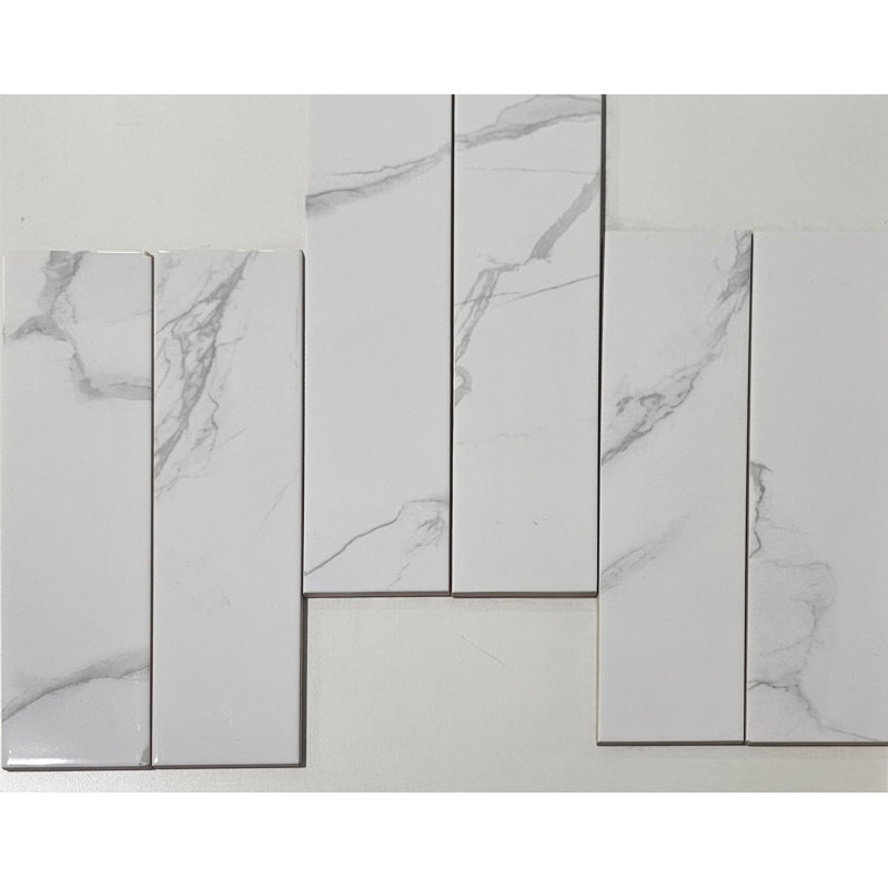 Carreau de métro blanc 4 po x 16 po Blanc Carrara, 4 po x 16 po, Blanc