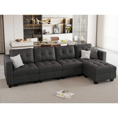 Canapé modulaire modulaire rembourré en polyester Ashbury Hunsicker