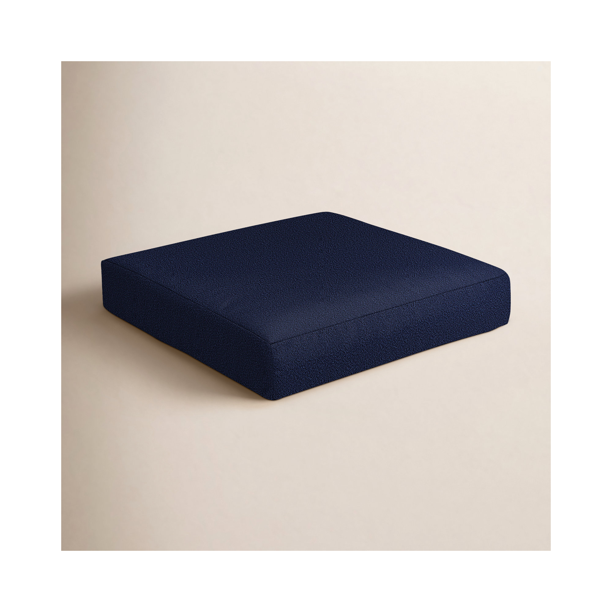 Amorina Outdoor Seat Cushion, Navy, 22.5 in W x 22.5 in D x 5 in H