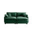 Canapé modulaire 2 places avec 2 repose-pieds et coussins Eddie Corduroy-559053917