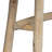 vidaXL Entryway Bench Natural brown 39.4 x 11.8 x 17.7 in Multicolor Teak and genuine goat leather