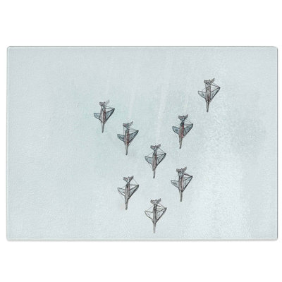 Tempered Glass Plane Aerobatics Chopping Board